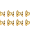 Miniature Round Head Pull Handles Set for Dollhouse Cabinets and Drawers, gold tone metal knobs, 1:12 scale, 8 pieces