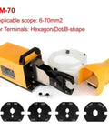 Heavy Duty Pneumatic Terminal Crimping Tool With No Sweat Air Pressure Adjustment For Semi Automatic Cold Press And Non Insulated Cable Lugs Professional Grade Workhorse with hex dies and air hose.