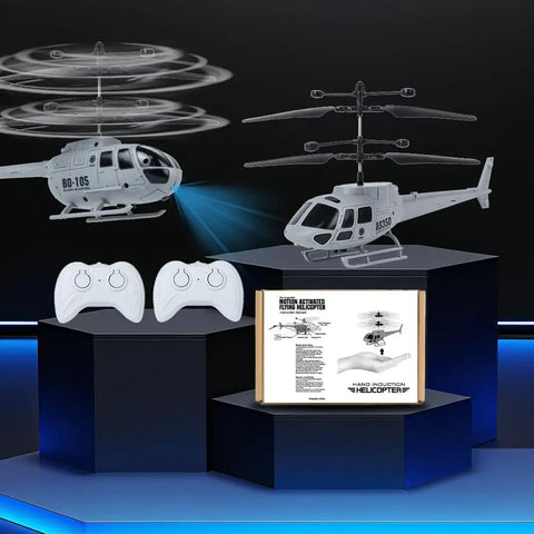Two Pack RC Attack Helicopters For Kids And Teens with controllers and instructions, Army Style Copters with Realistic Sounds and Lights