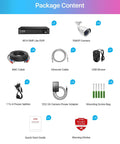 Package contents of All In One Outdoor And Indoor 8 Channel Home Security System With 4 1080P Bullet Cameras And 5MP Lite DVR