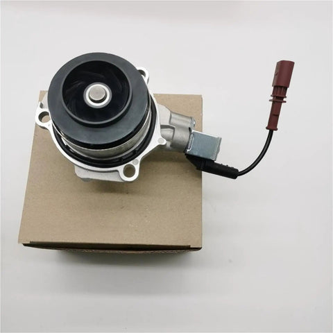 Timing Belt Kit With Water Pump For 04L198119 Keeps Engine Cooling Slick Under Heavy Loads And Stress With Sealed Impellers Maintaining Coolant Flow Ensuring High Durability Safely Keeping Your Ride Running Smooth No Breakdown Problems All Year. water pump on box, metal housing with connector