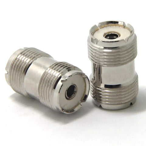 2 Pack SO-239 To Female PL-259 UHF Coax Barrel Adapter Connector For CB Ham Radio Antennas And SWR Meters, Female To Female Coupler