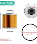 Dimensions of Two Pack Transmission Filters Compatible With Scag HG71943 and 71943 A, Gravely 21548300, Ferris 5101987X2.