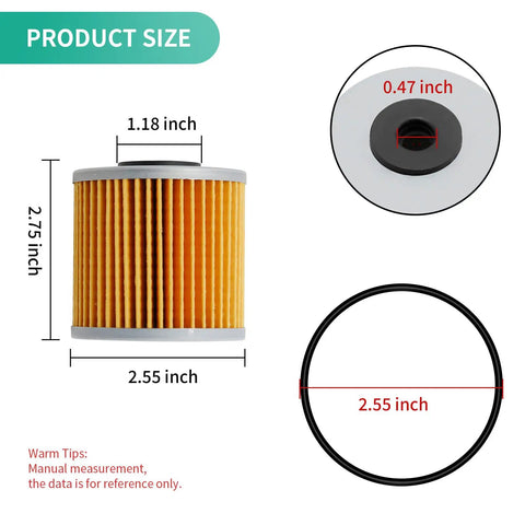 Dimensions of Two Pack Transmission Filters Compatible With Scag HG71943 and 71943 A, Gravely 21548300, Ferris 5101987X2.