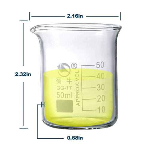 Low Form Glass Beaker Set With Droppers 3 Graduated Borosilicate Beakers In 250ml 100ml 50ml With Clear Scales 3 Glass Droppers 3ml Each