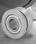 V Groove Track Roller Guide Sealed Ball Bearing 202-41ZZ with heat treated steel, designed for heavy duty automation tasks.