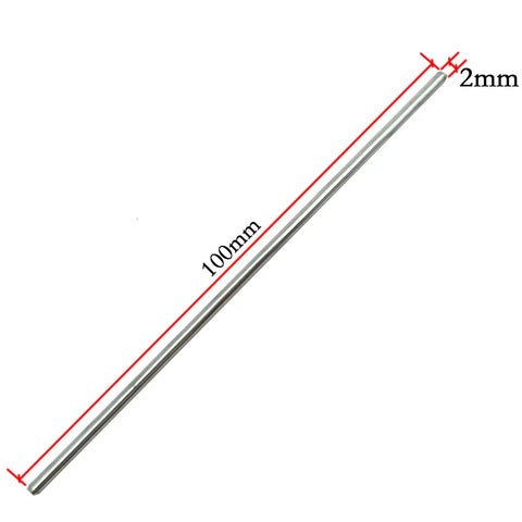 DIY Toy RC Car Boat Helicopter Wheel And Axle Kit, 2mm shaft, 100mm length, silver rod for cars trucks drones boats