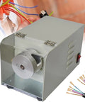 Heavy Duty Automatic Wire Stripping Machine With Cable Twisting Peeling Tool, gray aluminum design for precise wire repair.