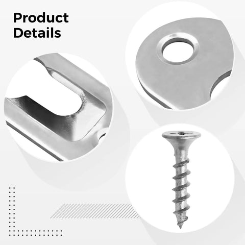 Heavy Duty D Ring Hangers With Screws Pack Of 100 Frame Mount Hardware Kit For Photos Canvas Mirrors Wall Mount Brackets Durable Metal Picture Hanging Hooks For Easy Install And Secure Displays. close-up of metal D-ring hanger and screw