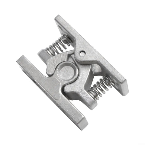 Spring Loaded Double Roller Door Catch For Cabinets Stainless Steel Lock Stop Clamp With Beefy Grip, showing springs and rollers