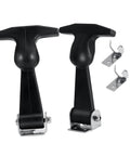 Stainless Steel T Handle Latches With Rubber Grip, Heavy Duty Tool Box And Truck Hood Latch, Dual Pack, Flexible, Shock Absorbing Draw Latches