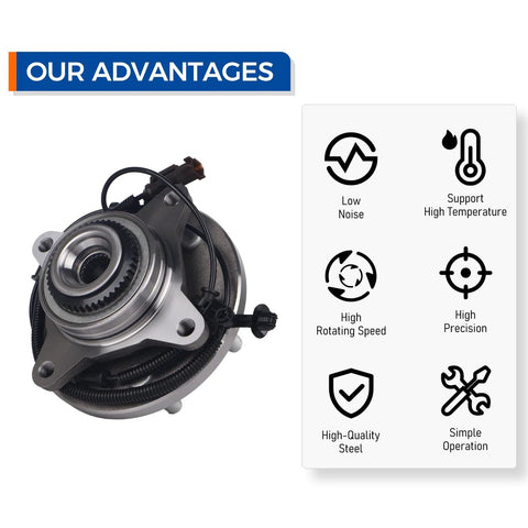 Front Wheel Hub Bearing Assembly 515188 For Ford F 150 2017 2018 2019 2020 Front Passenger And Drive Side With ABS 6 Lug