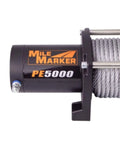 Mile Marker PE5000 winch front view with steel cable