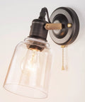 Clear Glass Lamp Shade Lipless Dome With 1-5/8 Inch Fitter For Chandelier, Wall Sconce, And Vanity Light Replacement on sconce