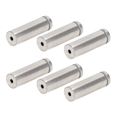 Heavy Duty Advertising Sign Mounting Screw Kit With 12 Stainless Steel Standoff Screws Easy Install For Home Office Signage And Displays Strong Weight Resistance Wall Mount Hardware, 6 stainless steel standoffs