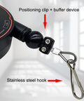 Heavy Duty Spring Balancer For Tools, Retractable 2m Stand With Hook And Wire Rope, adjustable black spring balancer with stainless steel hook
