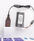 7.4V 3 Pin USB Charger Cable For RC Cars Boats And Toys Li Ion Battery Charger SM3P Two Pack connected to power source