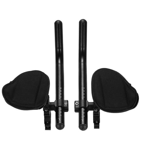 Aluminum Alloy Aero Bar Arm Rest for Bike Handlebar, Go-To Ergonomic Relaxation Pad For Triathlon And Road Cycling, Thick Foam Padding