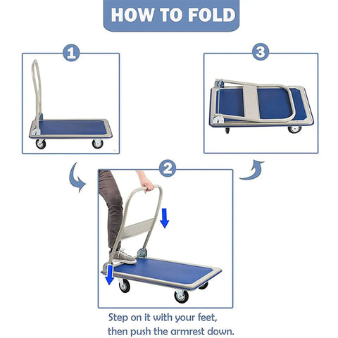 Heavy Duty Folding Platform Truck And Portable Hand Cart For Warehouse Moves Built Tough As Nails To Haul Six Hundred Sixty Pounds No Sweat Perfect For Home Office Or Factory Tasks