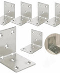 Rock Solid Heavy Duty L Brackets No Sweat Assembly Furniture Hardware Pack Metal L Shaped Corner Supports with screws