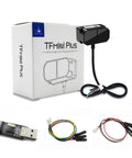 TFmini Plus LiDAR Sensor Module for drones and robots with 0.1-12m range, high accuracy, IP65 enclosure, UART and I2C support.