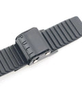 Inline Skate Strap Replacement Kit 2 Pack With Screws And Nuts Durable PVC Straps; close-up of black strap and buckle.