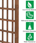7Foot Wooden Garden Arbor Arch for Outdoor Trellis And Pergola with eco-friendly features and weatherproof dark brown wood lattice.