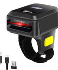 Ring Style 2D Barcode Scanner For All Day Wear Hands Free Portable Bluetooth Ring Reader For 1D And 2D Barcodes with accessories