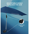 Versa Brella Midnight Blue Outdoor Shade Umbrella with heavy-duty clamp and adjustable hinge for sun protection