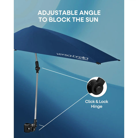 Versa Brella Midnight Blue Outdoor Shade Umbrella with heavy-duty clamp and adjustable hinge for sun protection