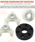 Washer Clutch Assembly Kit With Motor Coupling And 4 Agitator Dogs 80040 Upgrade Bundle For Kenmore Whirlpool Roper Washers Fits Replacement 285331 3351342 3946794 3951311, plastic and metal parts