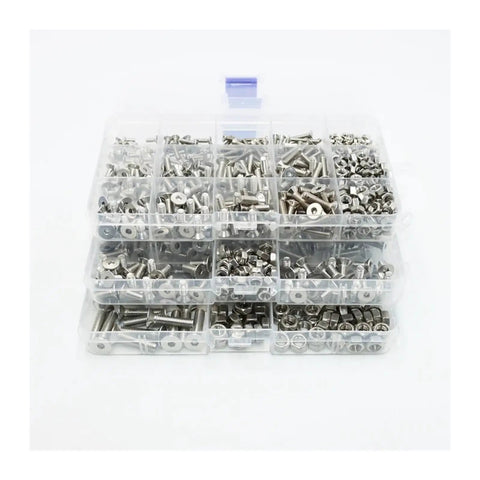 304 Stainless Hex Socket Countersunk Head Screw Kit For Hardware Projects M2 To M6 DIN7991 Flush Finish And Secure Fastening With Hex Socket Drive Kit in organizer box