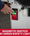 Magnetic switch with green safety light for Heavy Duty 15 Inch Thickness Planer 3HP 230V Powerhouse.