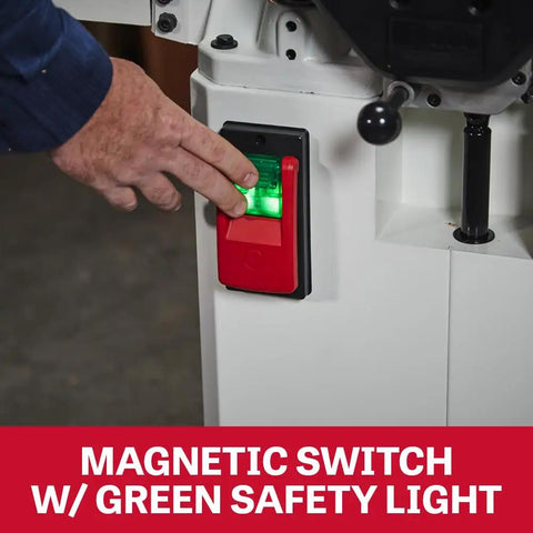 Magnetic switch with green safety light for Heavy Duty 15 Inch Thickness Planer 3HP 230V Powerhouse.