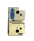 Gripper Pneumatic Fixture JGP64-1 0308620 for Small Components, Industrial Automation Tool, Easy Install Clamp for Precise Handling, Compact, Versatile Pneumatic Fixture for Assembly Lines and DIY Projects. Gold pneumatic gripper fixture with mounting holes