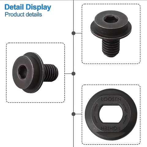 Heavy Duty Circular Saw Outer Flange Clamp And Bolt Replacement Kit showing detailed views of steel bolt and washer.