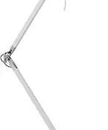 Chapeau LED Desk Lamp in Chrome and White, Modern Metal Task Light for Home Office, 8 by 14 by 28 Inches, Sleek Chrome Accent