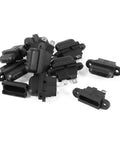 10 Pack Blade ATC Fuse Holder For Auto Car Boat Truck Black Heavy Duty Electrical Fuse Holders shown in a pile on white background
