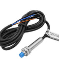 M8 Inductive Proximity Sensor Switch Non Shield Type PNP No 3 Wire With 2mm Sensing Distance 10-30VDC 200mA Output 120cm Cable Magnetic Metal Detect Model LJ8A3-2-Z BY, shown coiled with visible connector and wires.