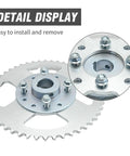 Go Kart Rear Sprocket Kit With 48 Tooth Sprocket, 8 Hole Hub, 1 Inch Bore, Quarter Inch Keyway, heavy duty design close-up