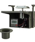 12 Volt Digital Power Control Unit For Deer Feeder With Universal Barrel Mounting, Powder Coated Steel Housing, Digital Timer Display