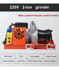 Compact Portable Electric Winch Puller Machine For Small Garden Maintenance And Light Lifting Tasks With Robust 2 Ton Capacity And Easy Setup Design Made For Tough Jobs, side view with controls.