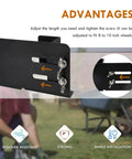 Lawnmower Wheel Boot Steel Bracket To Secure Your Mower On Open Or Enclosed Trailers And In The Garage, Adjustable System