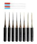 12 Piece Stainless Steel Tool Set With Ergonomic Handles For Broken Part Extraction And DIY Hardware Repair Heavy-Duty Rust Resistant Versatile Kit For Precision Work Great For Garage Or Workshop Black, 8 picks