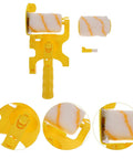 Premium Yellow Paint Roller With Edge Guard For Crisp Interior Walls Zero Drama Fix For DIY Beginners And Pros showing roller and handle.