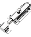 Heavy Duty Sliding Door Lock Bolt Featuring Smooth Gliding Gate Latch crafted from zinc alloy, polished chrome finish.