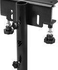 Badass Universal Truck Flag Pole Mount Holder For Pickup Rig Rust Proof Steel Clamps Fits One Point Two Inch Masts close-up view.