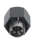Close-up view of 8Mm Collet Nut NA613029 Replacement for DCW620NT Cordless Router showing metal construction and precision design