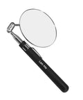 360 Degree Telescoping Inspection Mirror On Extendable Stick With 85mm Mirror Diameter, Swivel Double Ball Joint, 34 Inch Reach, 7.5 Inch Collapsed, Pro Grade Auto Mechanics Tool For Tight Spots, Dead Angles, And Obstacle Viewing.
