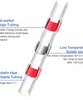Heavy Duty Solder Seal Wire Connectors Heat Shrink Butt Sleeve showing dual-walled tubing and solder sleeve features.